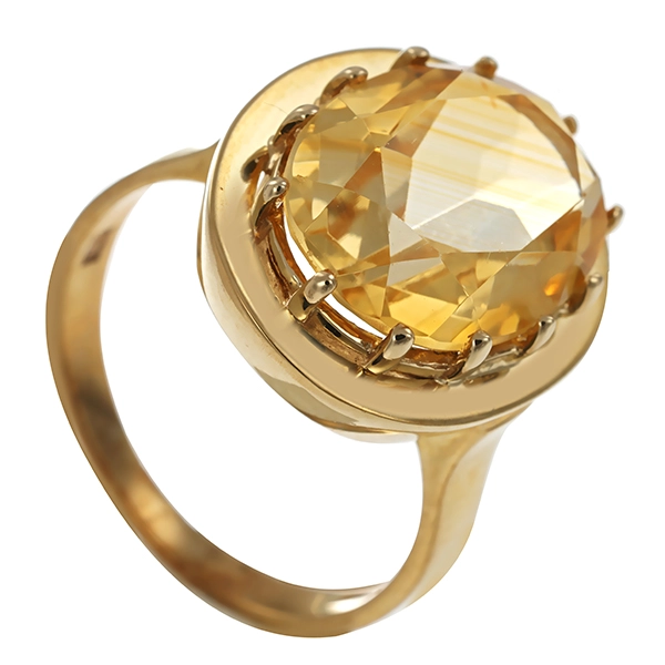 Ring, 8K, Gelbgold, Citrin