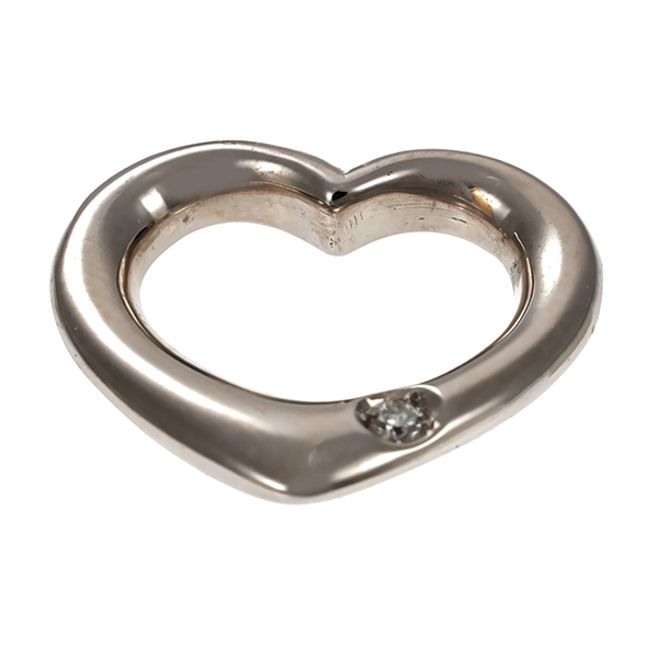 Anhänger, 18K, Weißgold, Brillant, Herz