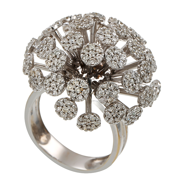 Diamantring, 18K, Weißgold, Brillanten 1,26 ct