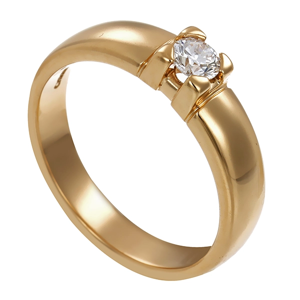 Brillantring, 14K, Gelbgold, 0,20ct