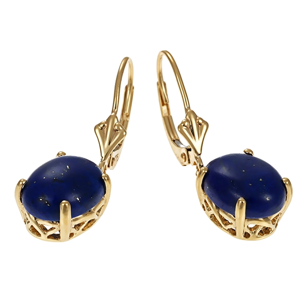 Ohrhänger, 9K, Gelbgold, Lapis