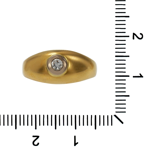 Diamantring, 18K, Gelb-/Weißgold, Brillant