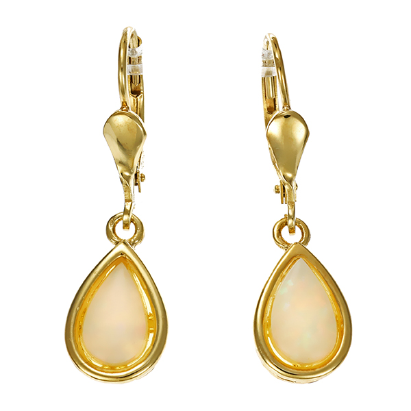 Ohrhänger, 14K, Gelbgold, Opal