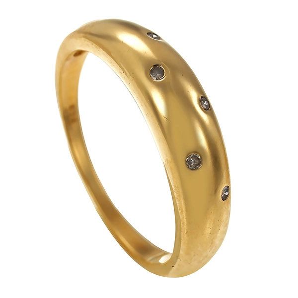 Ring, 14K, Gelbgold, Diamanten