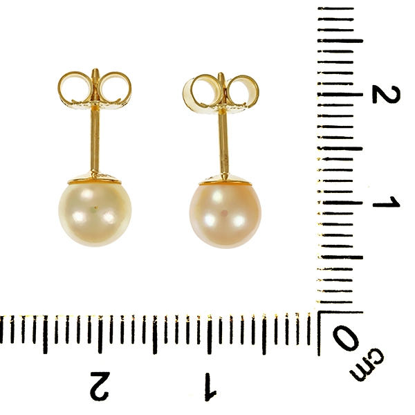 Ohrstecker, 14K, Gelbgold, Zuchtperlen