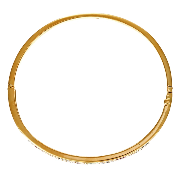 Armreif, 14K, Gelbgold, Rubin, Saphir, Smaragd, Zirkonia