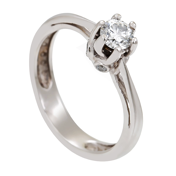 Diamantring, 14K, Weißgold, Brillanten