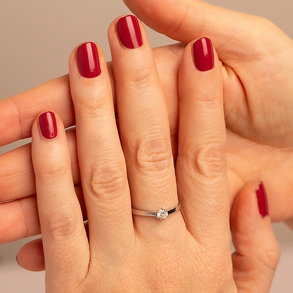 Diamantring, 18K, Weißgold, Brillant 0,25 ct
