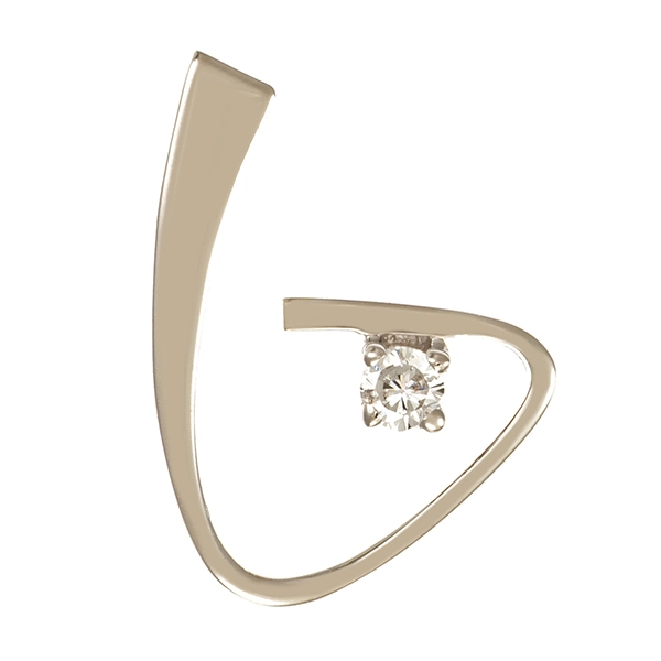 Anhänger, 14K, Weißgold, Brillant