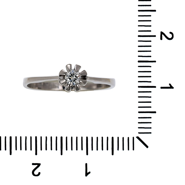 Diamantring, 14K, Weißgold, Brillant