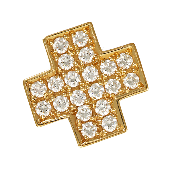 Anhänger, 8K, Gelbgold, Zirkonia