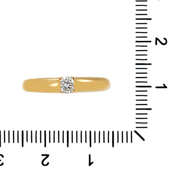 Diamantring, 18K, Gelbgold, Brillant 0,20 ct