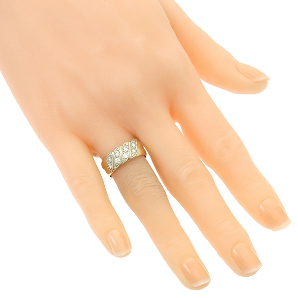 Diamantring, 14K, Gelb-/Weißgold, Brillanten 0,32 ct