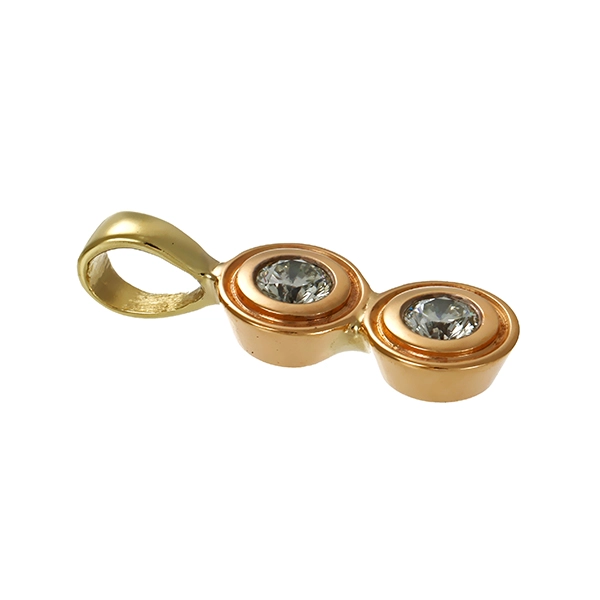 Anhänger, 14K, Gelbgold, Brillanten 0,30 ct