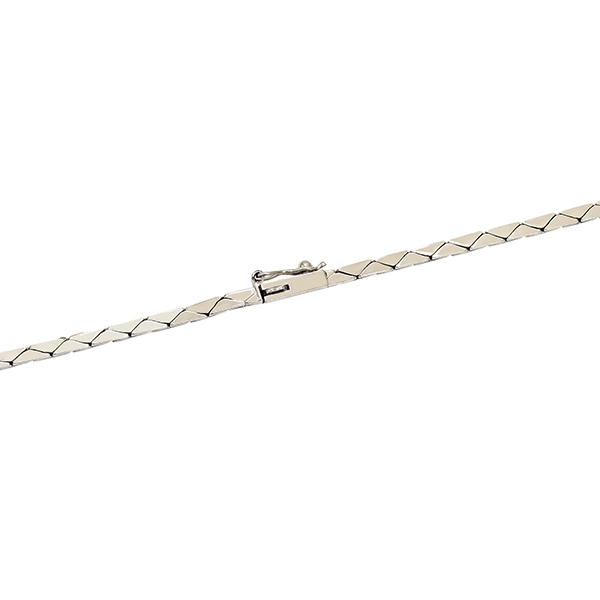 Collier, 14K, Weißgold, Diamanten
