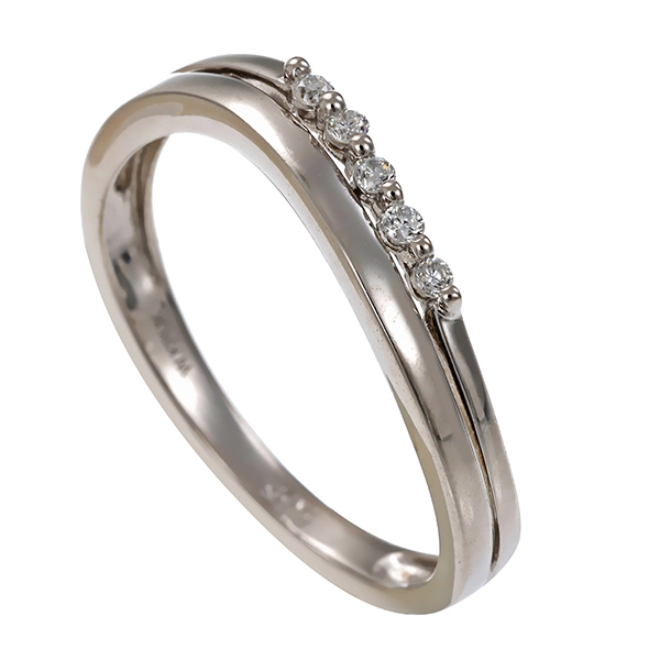 Diamantring, 14K, Weißgold, Brillanten