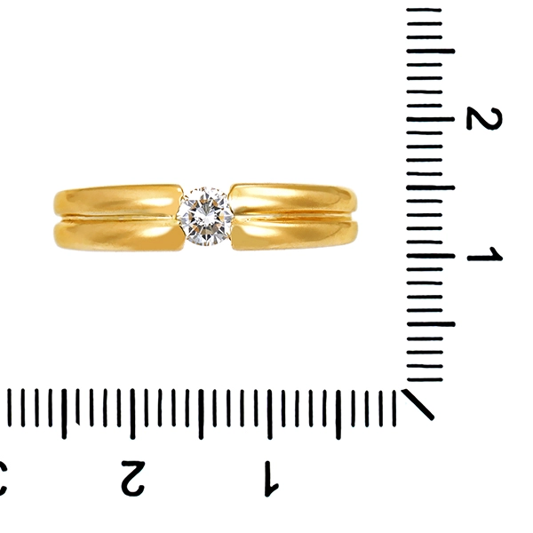 Diamantring, 18K, Gelbgold, Brillant 0,25 ct