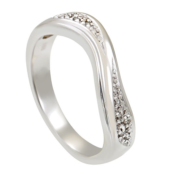 Diamantring, 14K, Weißgold, Brillanten