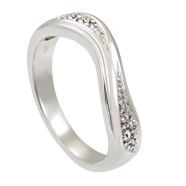 Diamantring, 14K, Weißgold, Brillanten