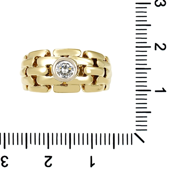 Diamantring, 14K, Gelb-/Weißgold, Brillant 0,23 ct