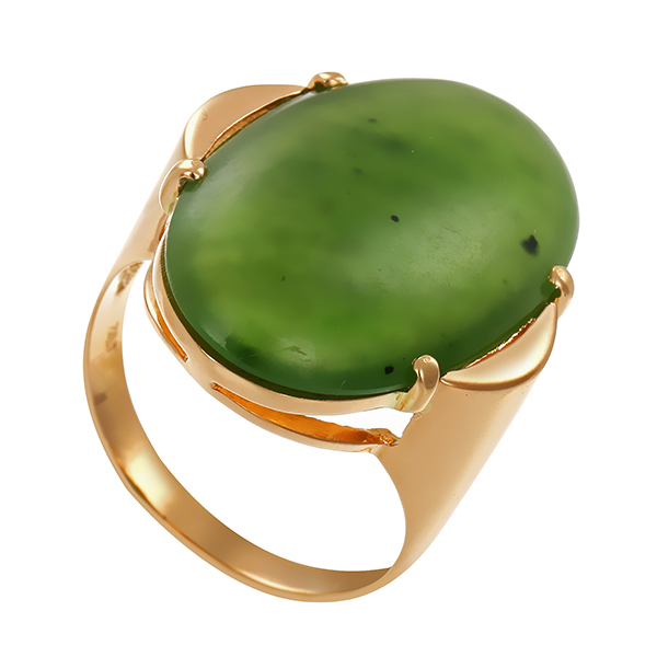 Ring, 18K, Gelbgold, Nephrit