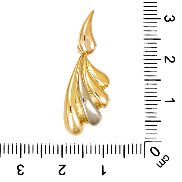 Anhänger, 14K, Gelb-/Weißgold