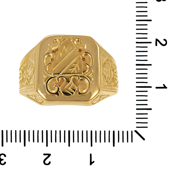 Herrrenring, 18K, Gelbgold