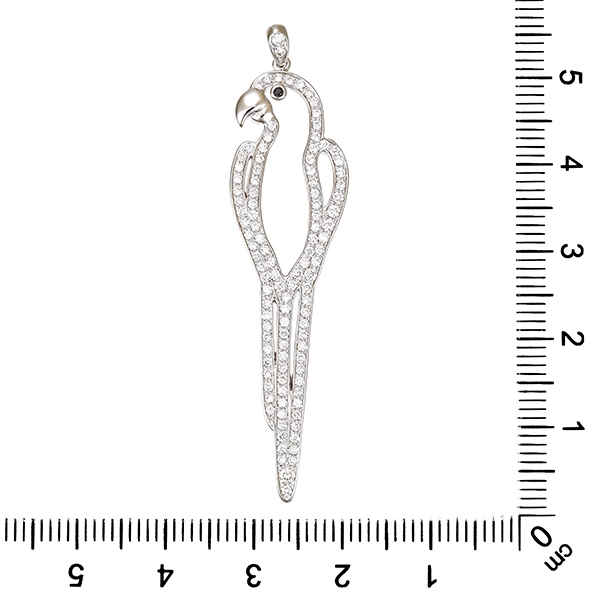 Anhänger, 18K, Weißgold, Brillanten 0,67 ct