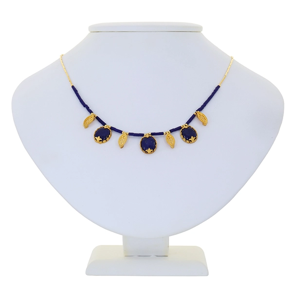 Collier, 14K, Gelbgold, Lapis