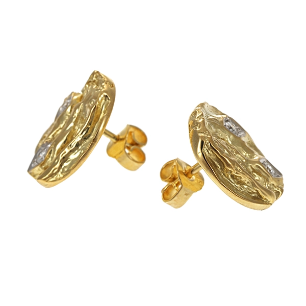 Ohrstecker, 14K, Gelbgold, Brillanten 0,16 ct