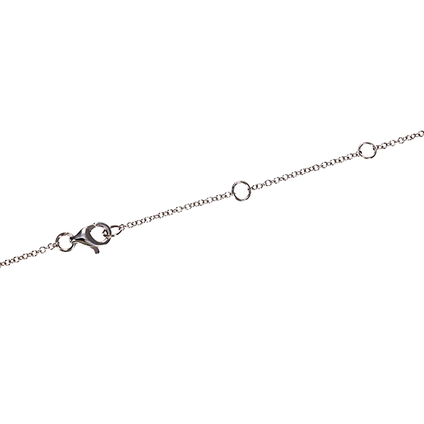 Collier, 14K, Weißgold, Diamant