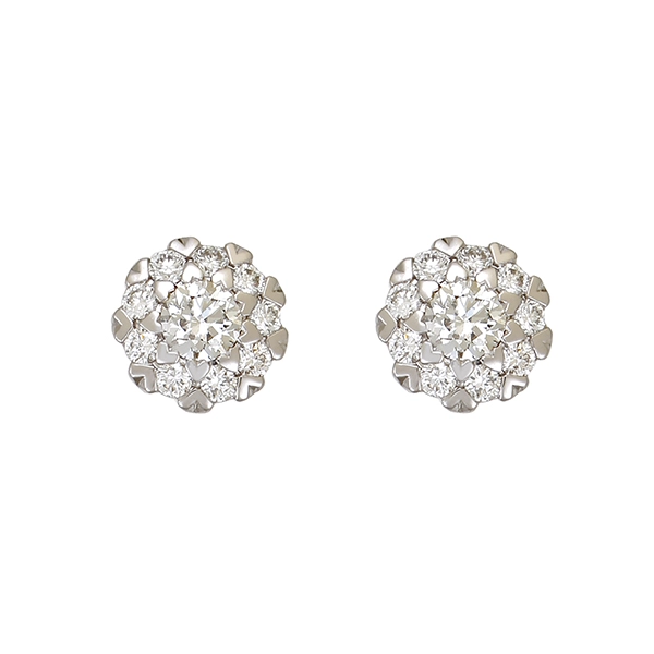 Ohrstecker, 18K, Weißgold, Brillanten 0,59 ct