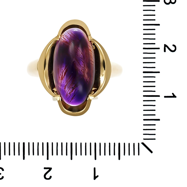 Ring, 14K, Gelbgold, Amethyst