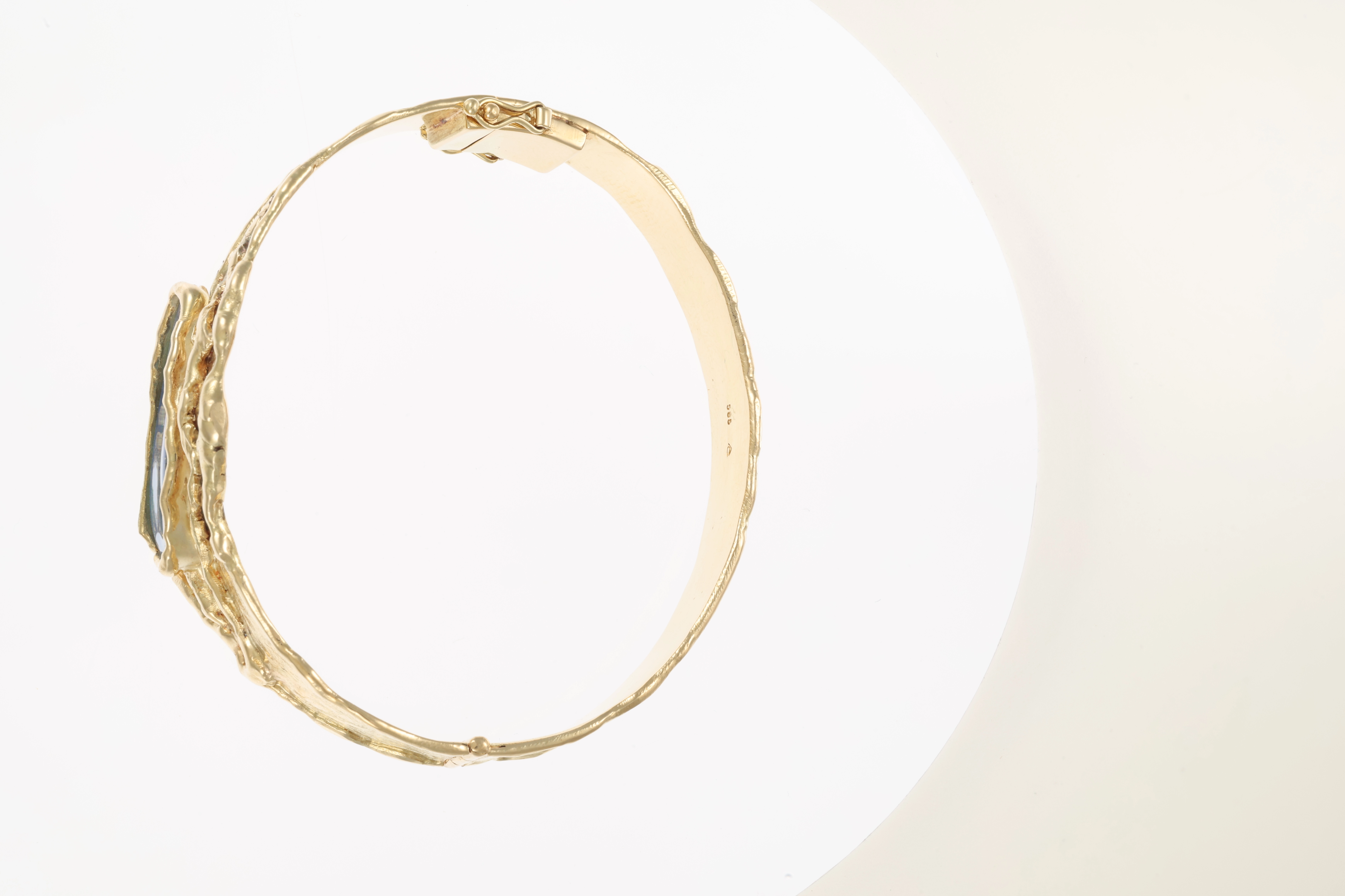 Armreif, 14K, Gelbgold, Opal