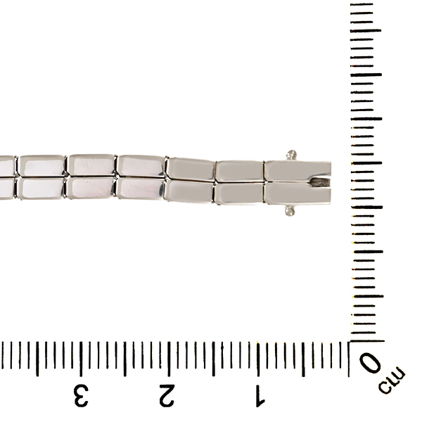 Armband, fantasie-, 14K, Weißgold, Smaragde, Brillanten