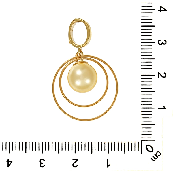 Anhänger, 8K, Gelbgold, synthetische Perle