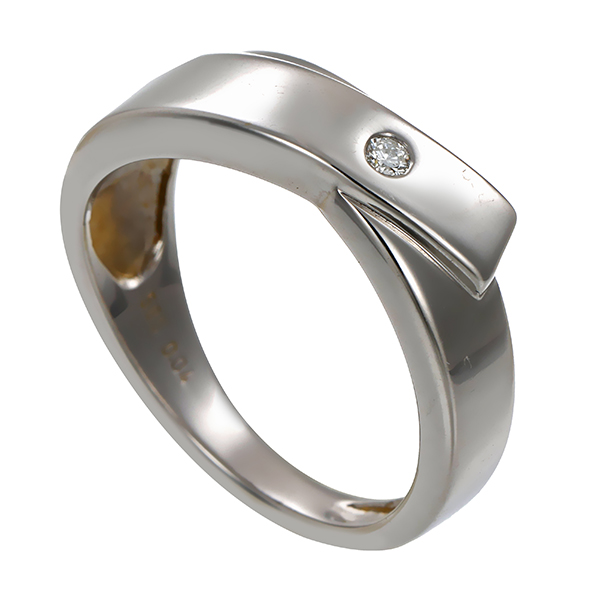 Ring, 14K, Weißgold, Brillant
