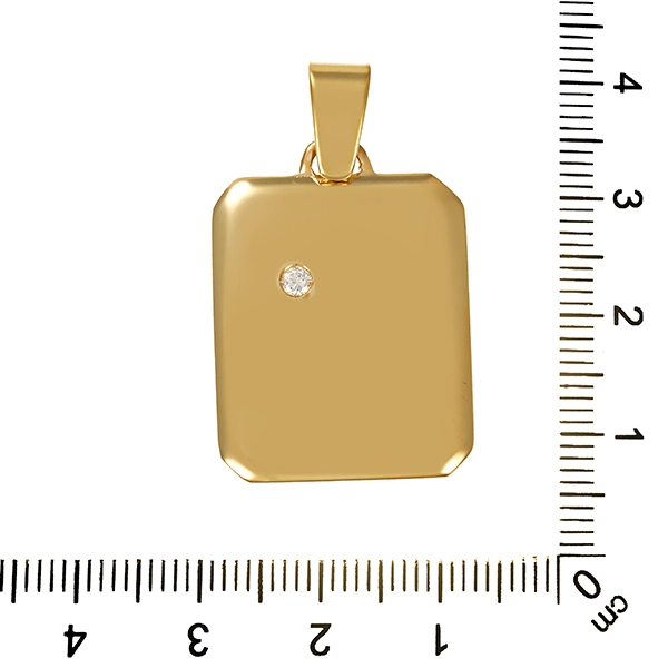 Anhänger, 14K, Gelbgold, Brillant