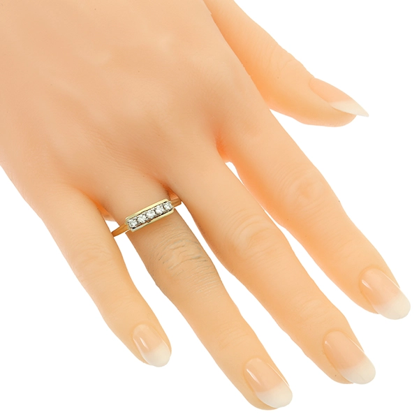 Diamantring, 14K, Gelb-/Weißgold, Brillanten 0,25 ct