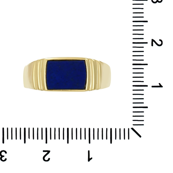 Ring, 14K, Gelbgold, Lapis