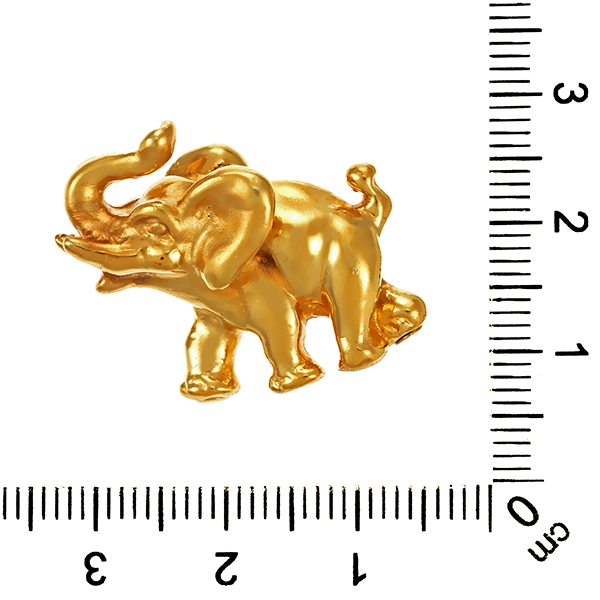 Anhänger, 14K, Gelbgold, Elefant