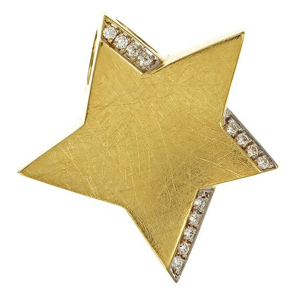 Anhänger, 14K, Gelbgold, Brillanten 0,13 ct