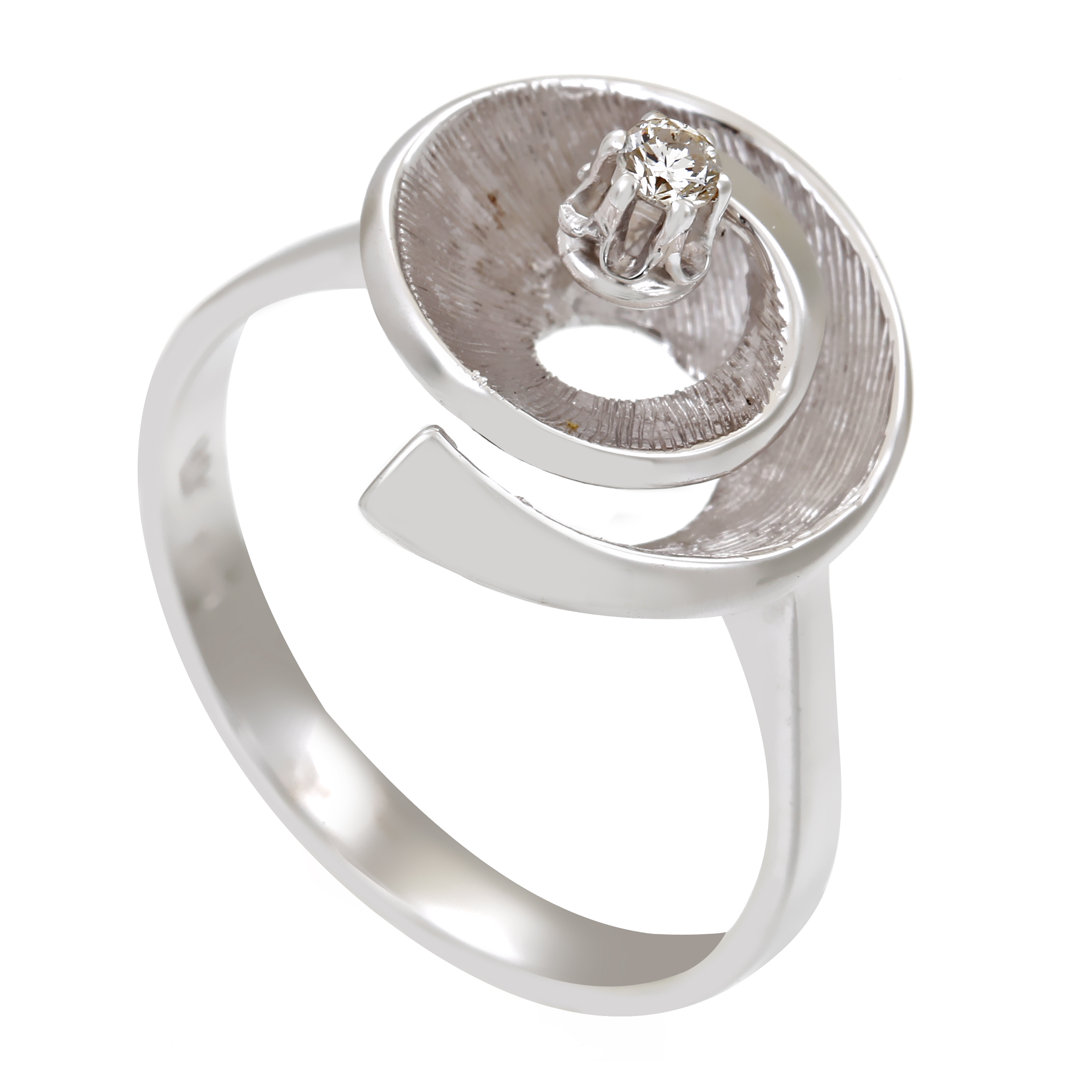 Diamantring, 14K, Weißgold, Brillant