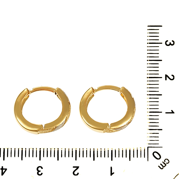Creolen, 14K, Gelb-/Weißgold