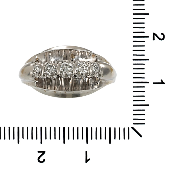 Brillantring, 14K, Weißgold