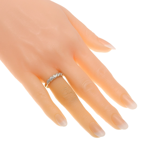 Ring, 14K, Gelb-/Weißgold, Diamanten