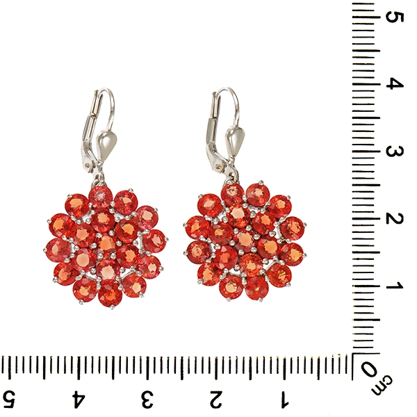 Ohrringe, 14K, Weißgold, Saphir