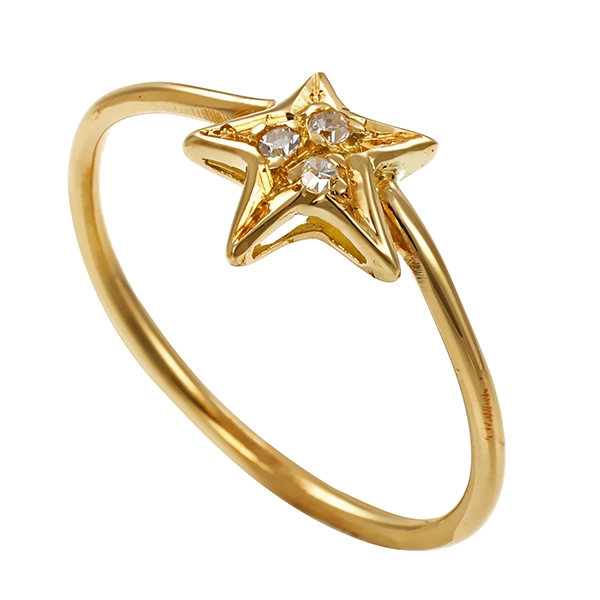Diamantring, 18K, Gelbgold, Diamanten