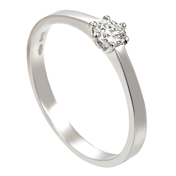 Diamantring, 18K, Weißgold, Brillant 0,25 ct