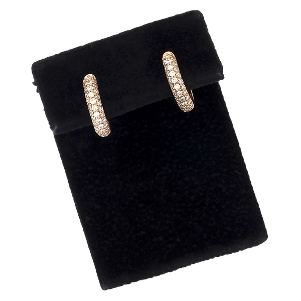Creolen, 18K, Rotgold, Brillanten